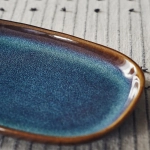 Тарелка декоративная IKEA GLADELIG (ГЛАДЕЛИГ), Синий, 20x13 см