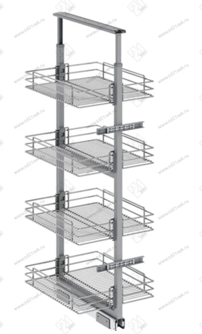 S-1126-С Шкаф-колонна в базу 350 мм, Starax, 5-ти ярусная, (280х510х1400-1550 мм)