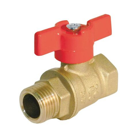 Кран шаровой 11Б27п1 Ду15-25 вр/нр, бабочка, для воды, БАЗ