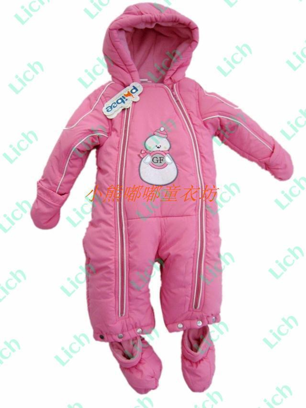 Комбинезон утепленный с аппликацией "снеговик"