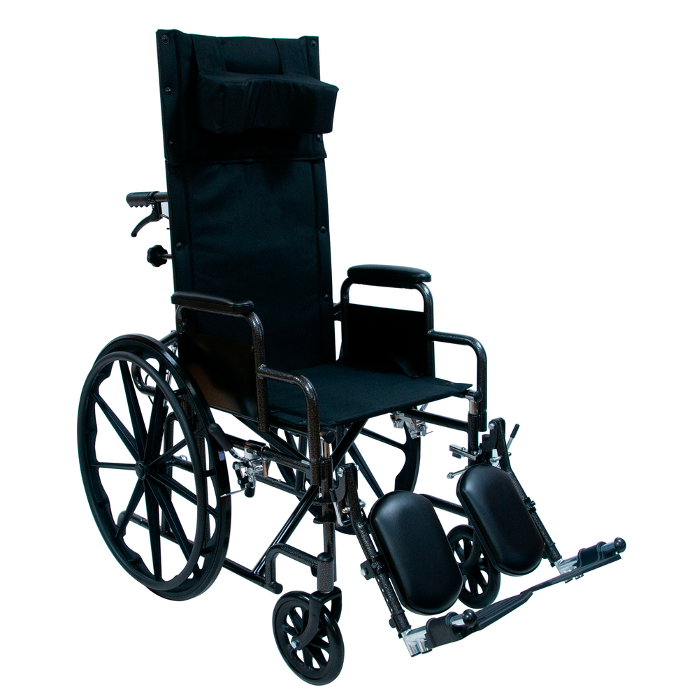 Мега-Оптим Mega-155 с литыми задними колесами (до 135 кг), Кресло-коляска с ручным приводом с откидной спинкой комнатная (для инвалидов и детей-инвалидов), код ФСС 07-01-05