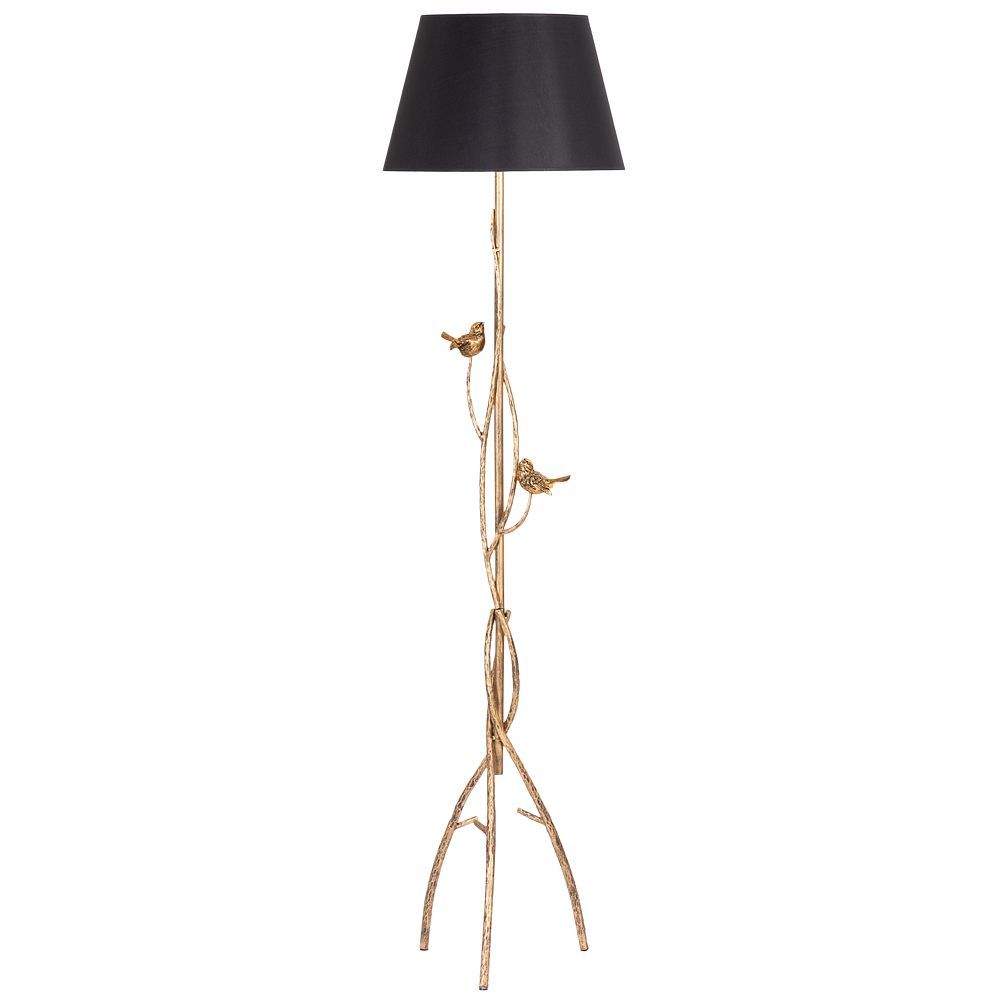 Светильник напольный торшер Терра с абажуром Сити-2 Черный