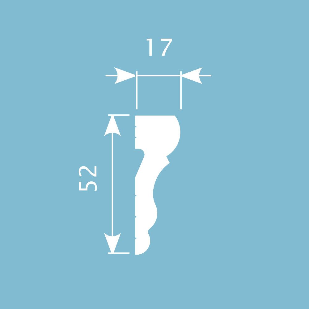 Молдинг Ecopolymer, 52x17 мм