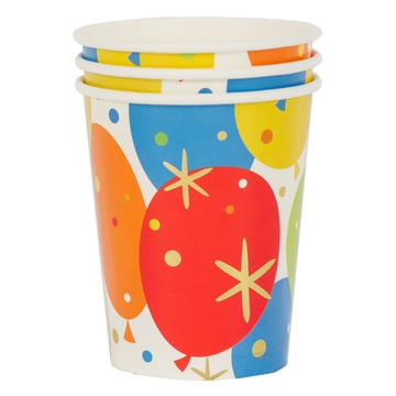 Стаканы бумажные «Шары Конфетти», 250 мл, 6 шт