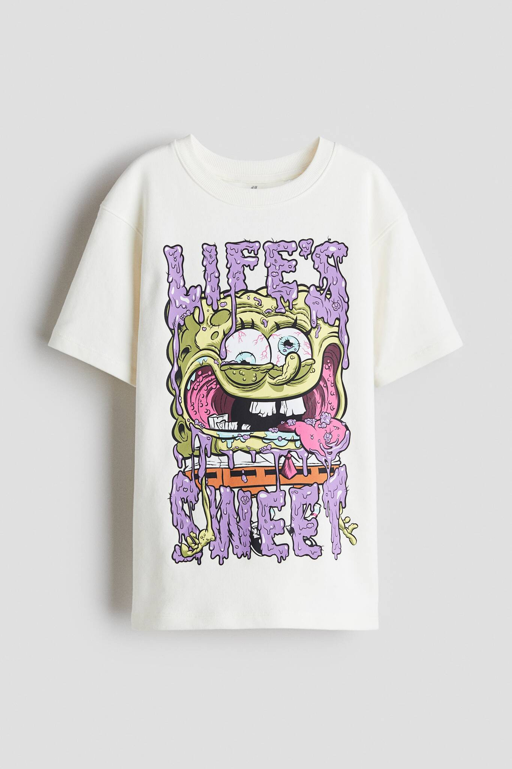 H&M Футболка с принтом, белый