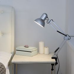 TLI-221 SILVER E27 Светильник настольный. Цоколь Е27. 60W. Механический выключатель. Серебристый. ТМ Uniel