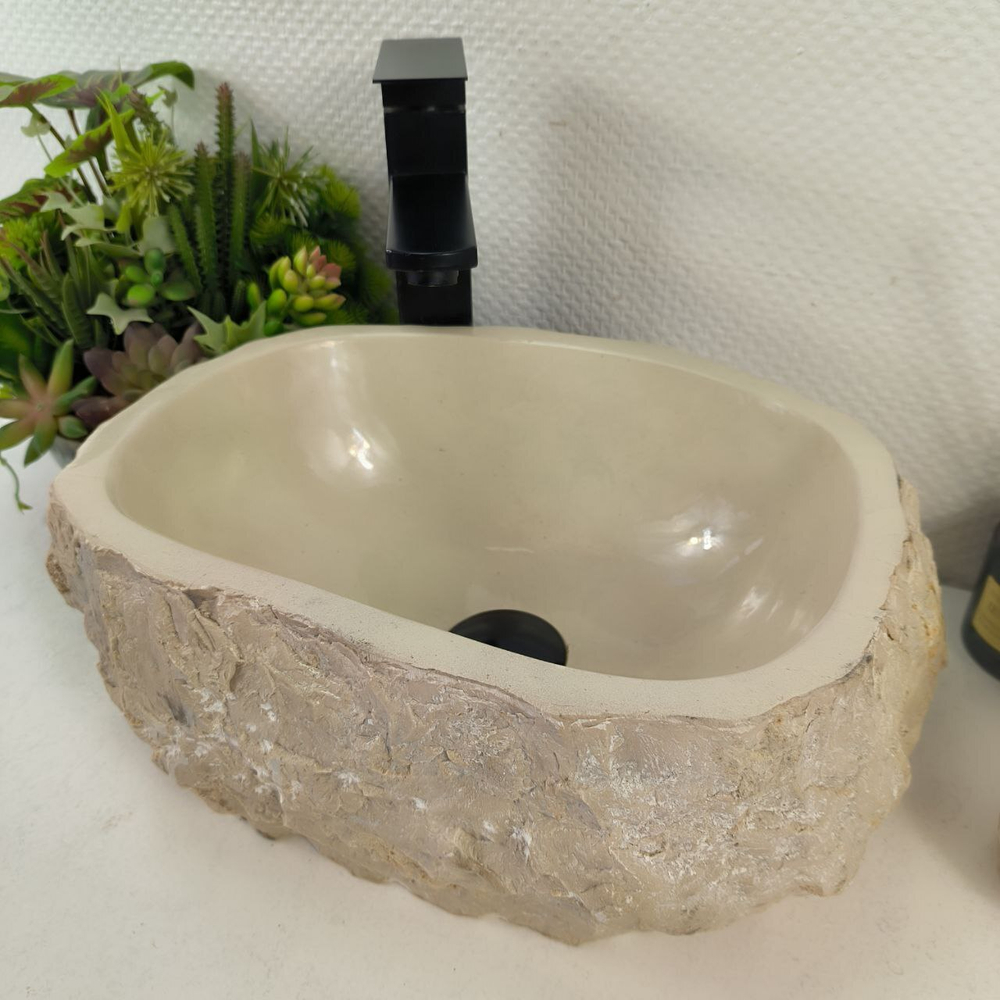 Раковина из мрамора Erozy Cream EM-65570 37*28*16 0868
