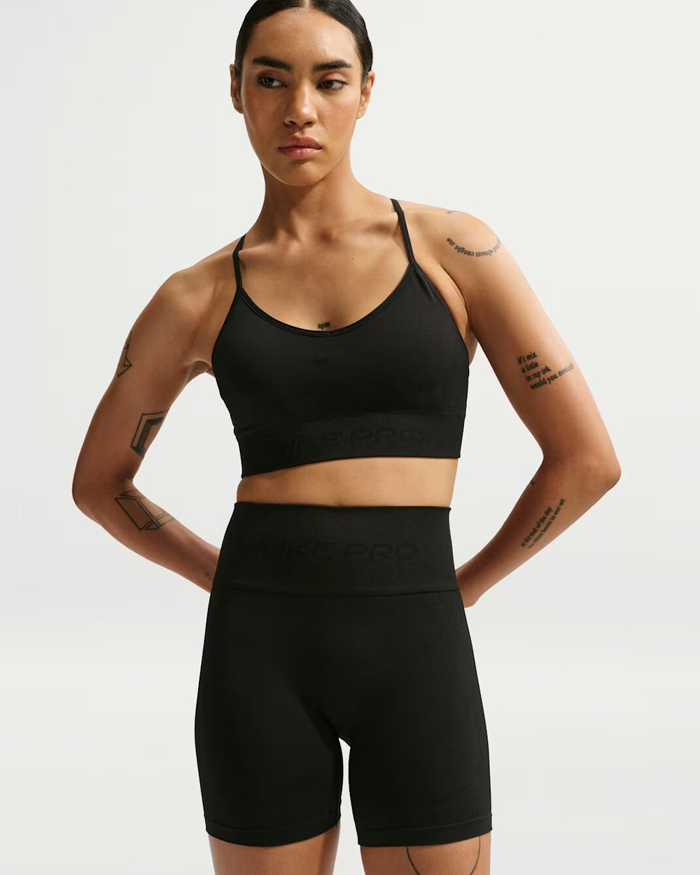 Nike Pro Seamless Женские велосипедные шорты Dri-FIT с высокой талией (13 см) - NIKE