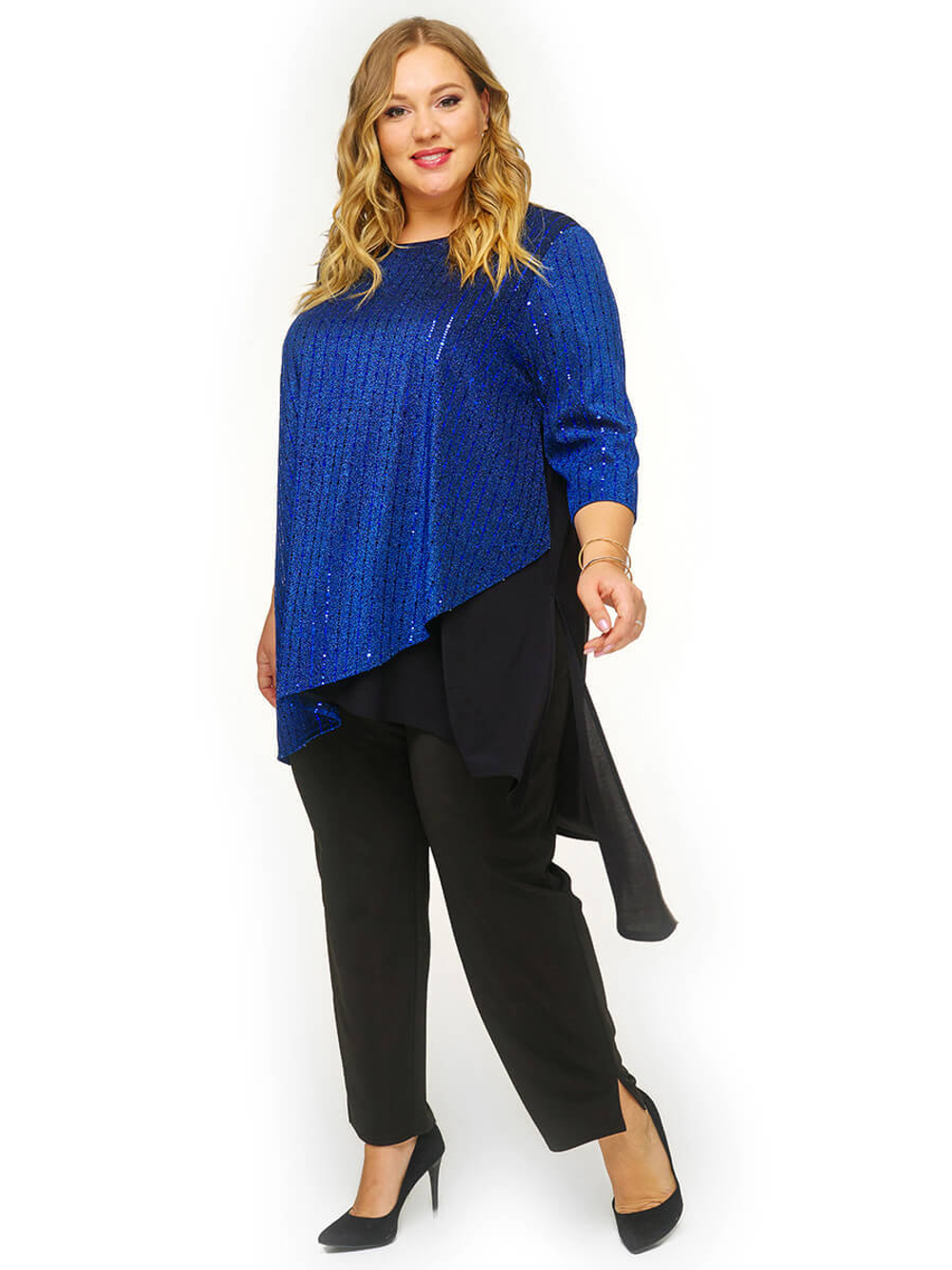 Стильную нарядную тунику купить на очень полную женщину, нарядная ...