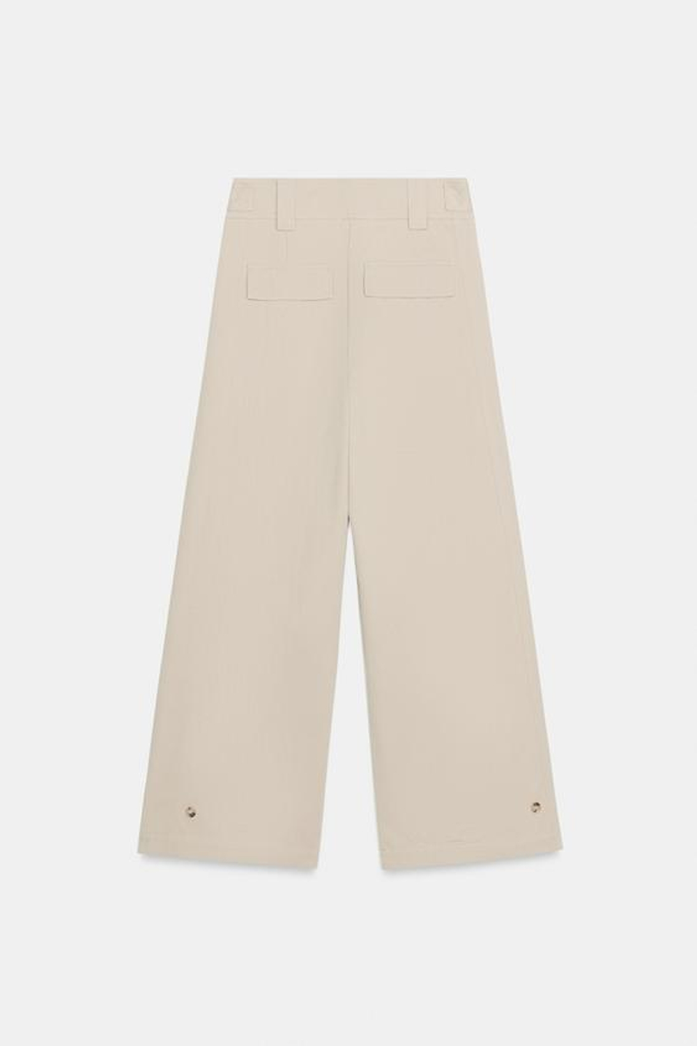 ZARA БРЮКИ ЧИНОС С ХЛЯСТИКАМИ — ZW COLLECTION, КАМЕННО-СЕРЫЙ