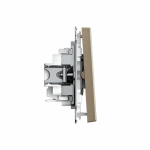 ARTGALLERY 2-клавишный ВЫКЛЮЧАТЕЛЬ, 10АХ, механизм, быстрозажим. клем., ШАМПАНЬ