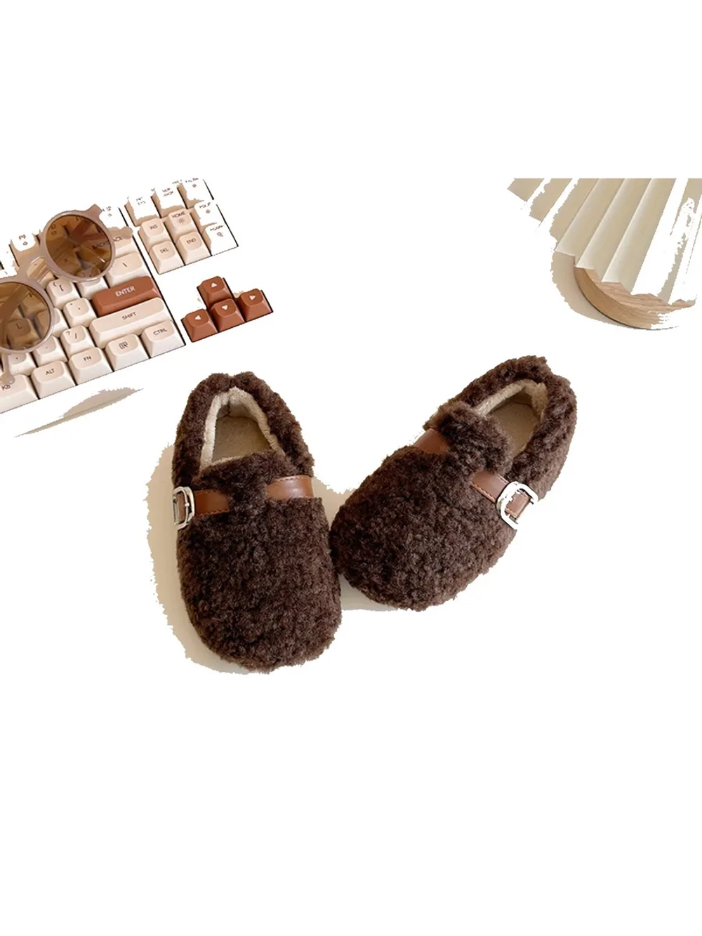 Балетки меховые