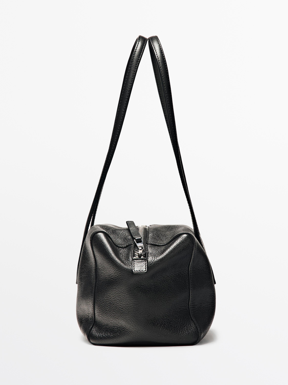 Massimo Dutti Сумка-мессенджер West из кожи наппа, черный