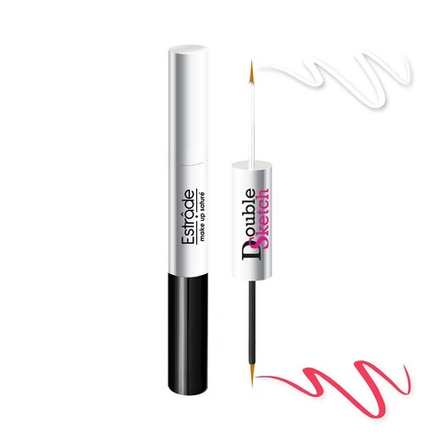 Estrade Подводка для глаз Double Sketch, жидкая, двусторонняя, тон №06, Белый-розовый, 24 мл
