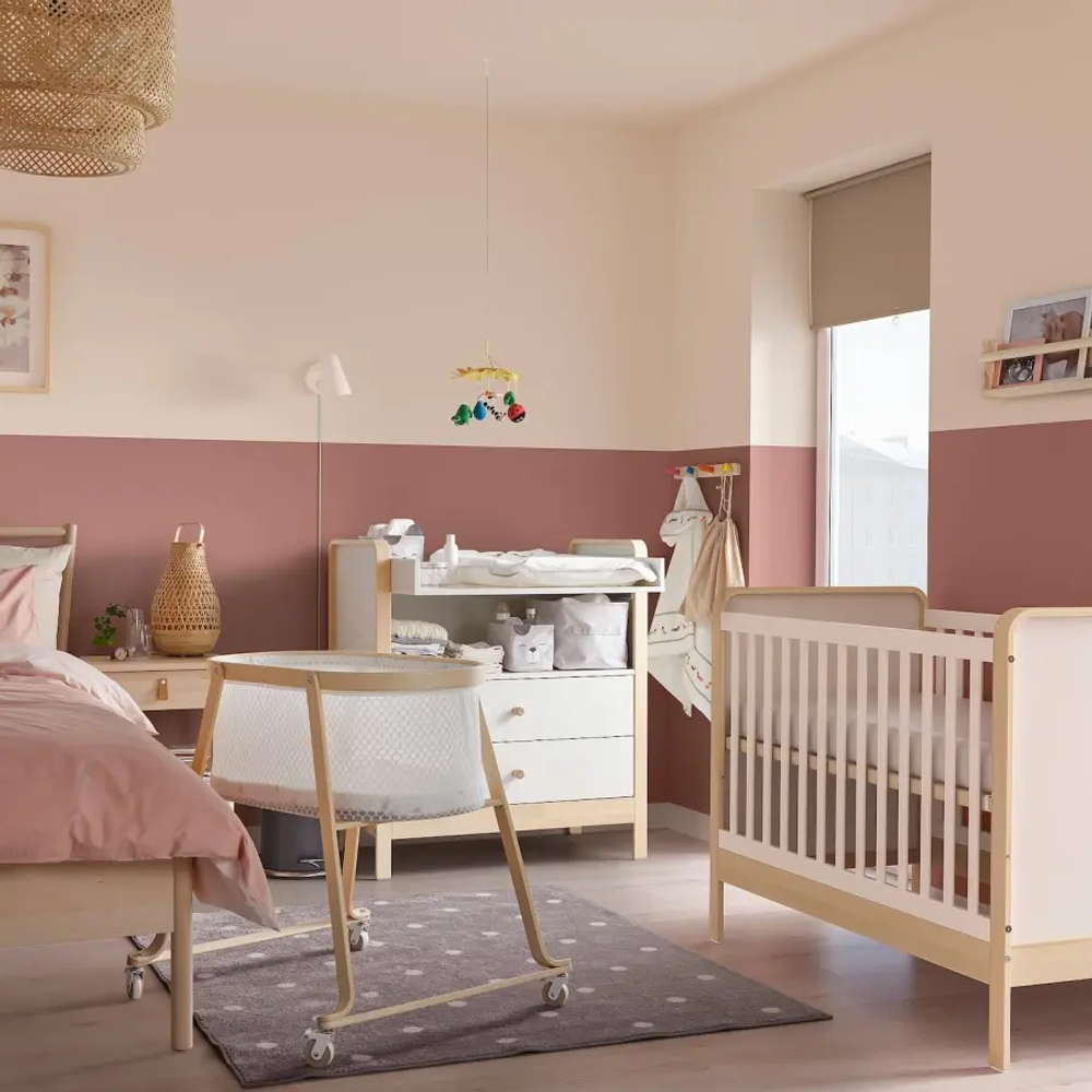 Колыбелька с матрасом - ÄLSKVÄRD /АLSKVАRD  IKEA/ АЛЬСКВАРД ИКЕА,  серый