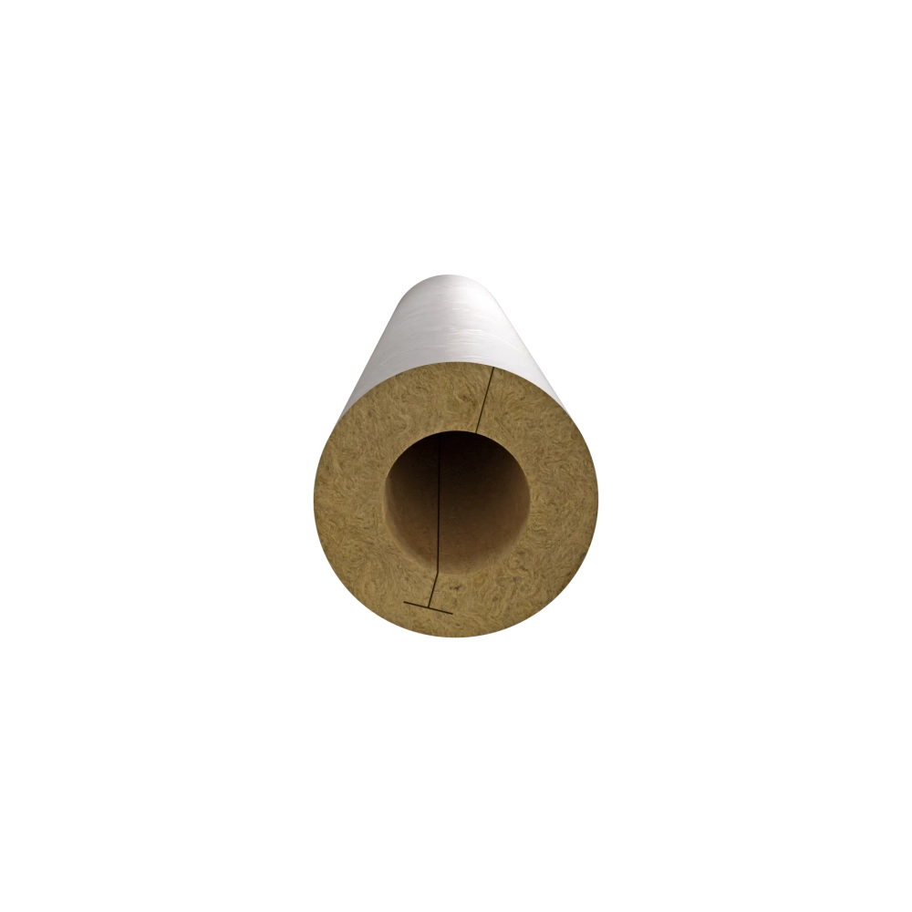 Цилиндр навивной гидрофобизированный из минеральной ваты на основе горных пород базальтовой группы кашированный неармированной алюминиевой фольгой RWL 80 Кф1, РОКВУЛ