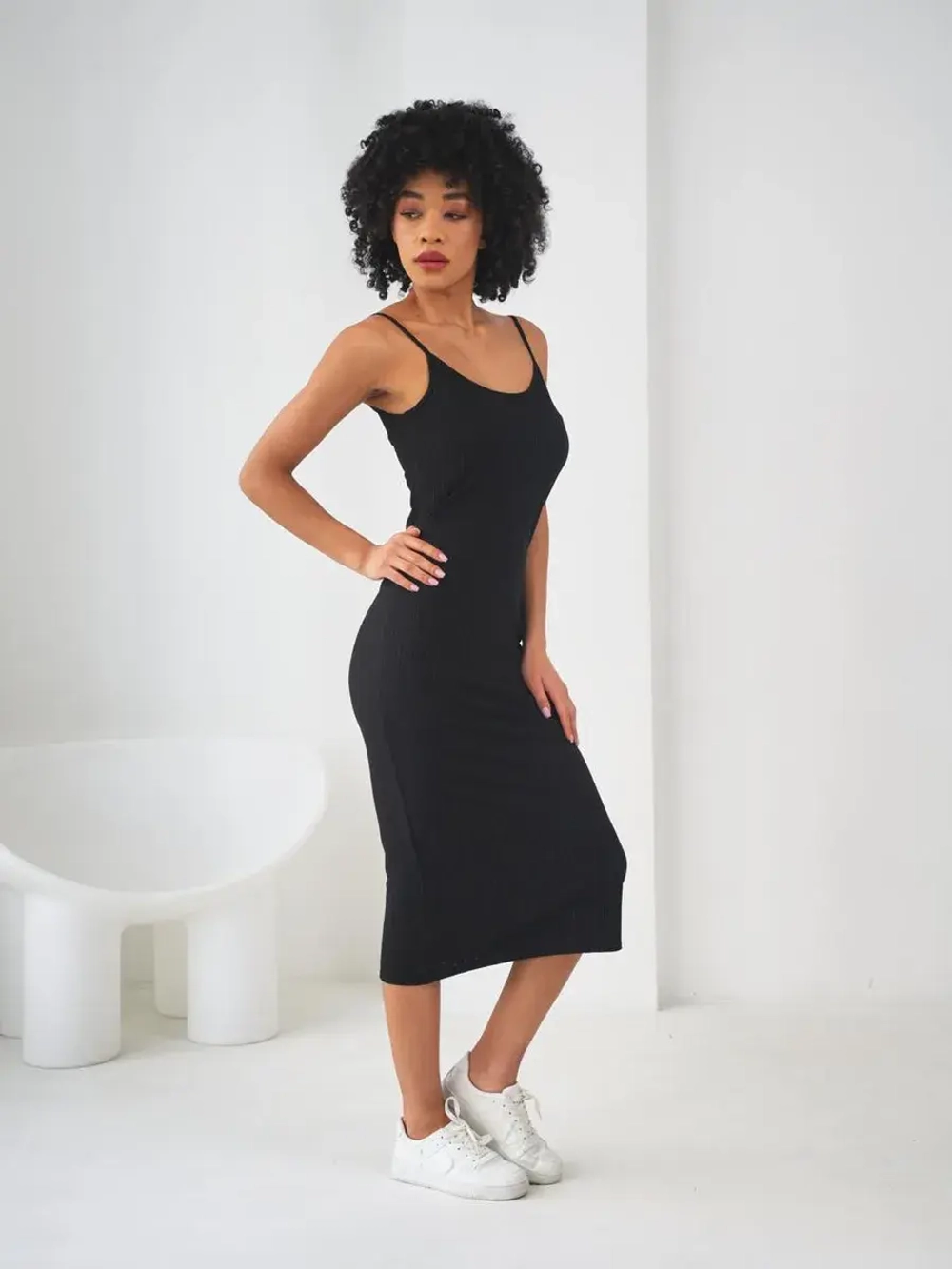 Платье летнее трикотажное лапша