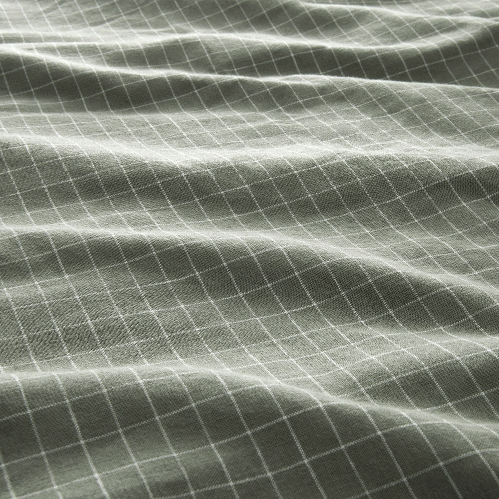 Комплект постельного белья IKEA AKERFIBBLA (ОКЕРФИББЛА), Двуспальный, Хари в клетку, 240x220, 50x80 см