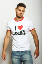 Белая мужская футболка с провокационным принтом (Размер: M) (Цвет: белый)