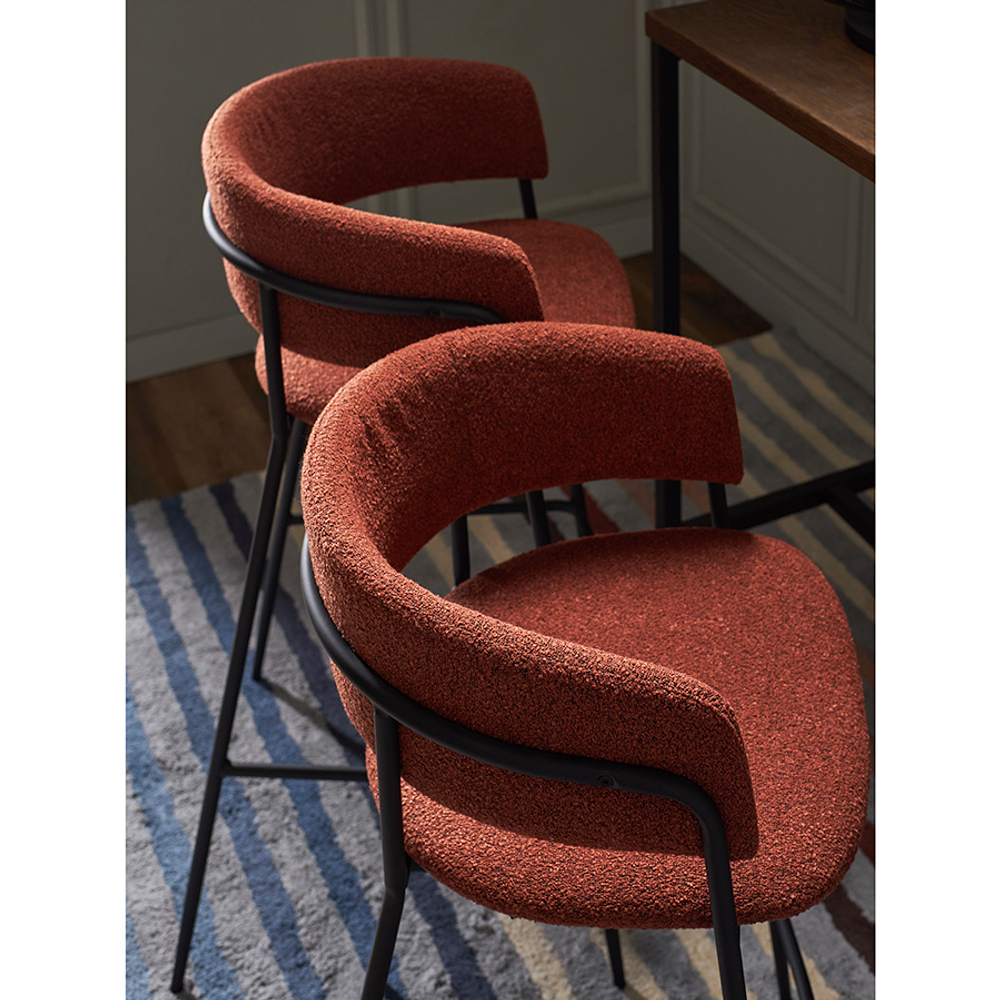 Стул барный helning, букле, терракота