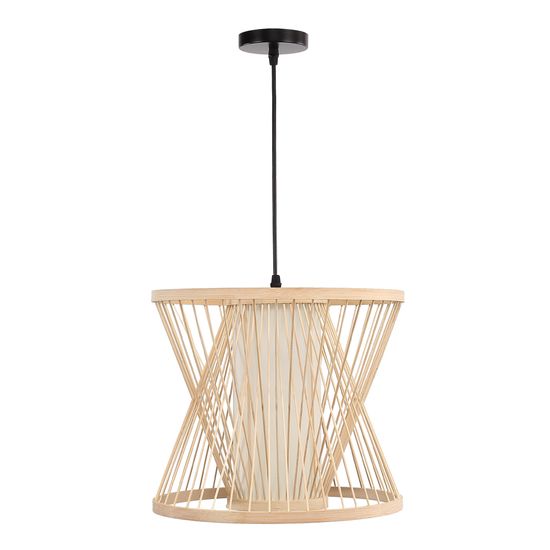 SL6241.503.01 Светильник подвесной ST-Luce Древесный/Белый E27 1*40W ALMA