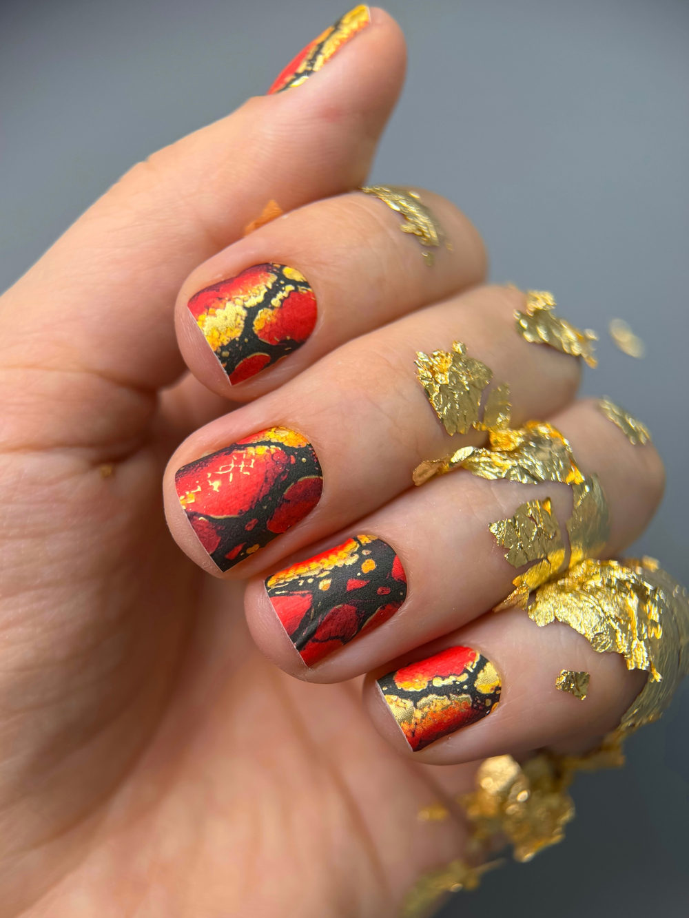 Crazy Manic Плёнки для ногтей для маникюра fire snake