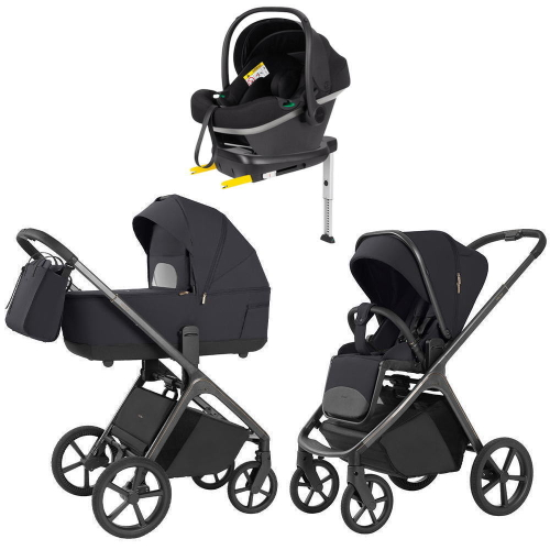 Коляска Carrello Vector 2025 CRL-6551 Nova DK791 Grey Line с базой Isofix 3 в 1 Shadow Black