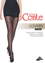 CONTE LOVERS Колготки женские в ромбы и сердечки