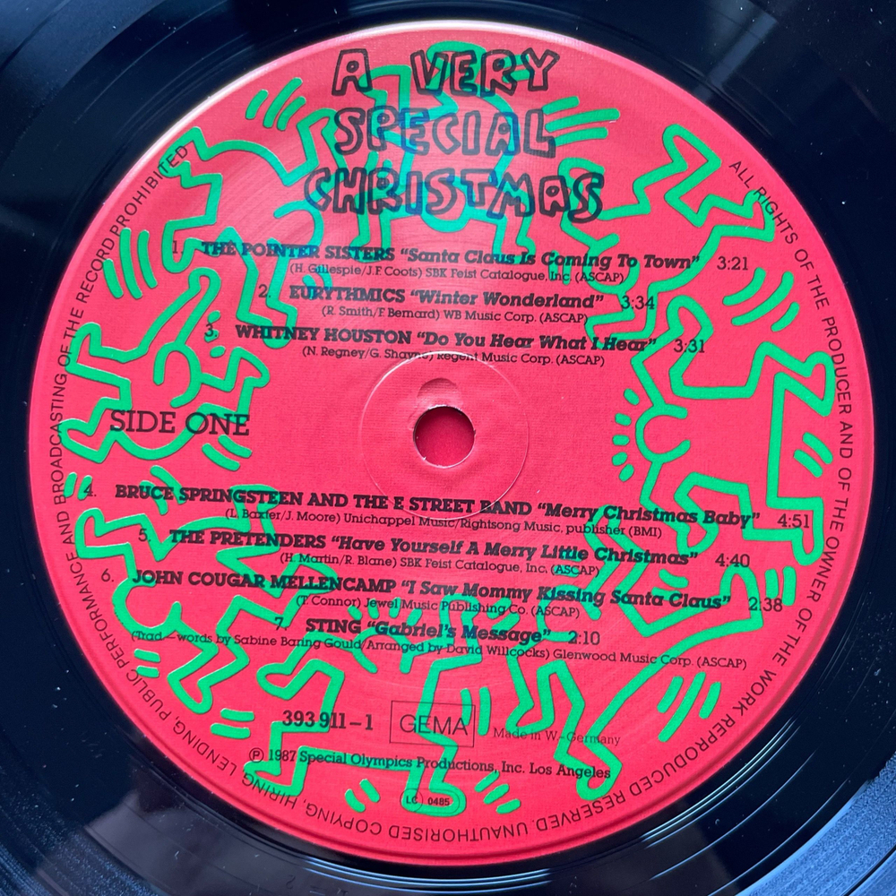 Винтажная виниловая пластинка LP Сборинк A Very Special Christmas (Германия 1987) (Madonna, Sting, U2, Whitney Houston и др)
