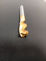 Метчик машинно-ручной М12х1.0 DIN 376 HSSE для глухих отверстий с винтовой канавкой с покрытием TiN