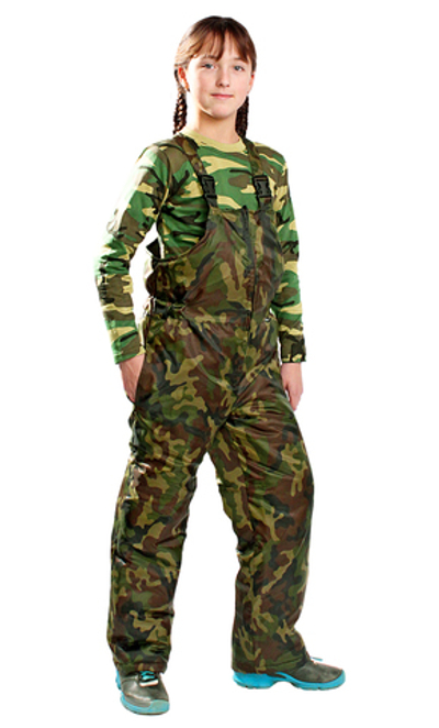 Полукомбинезон детский Оксфорд зелёный КМФ