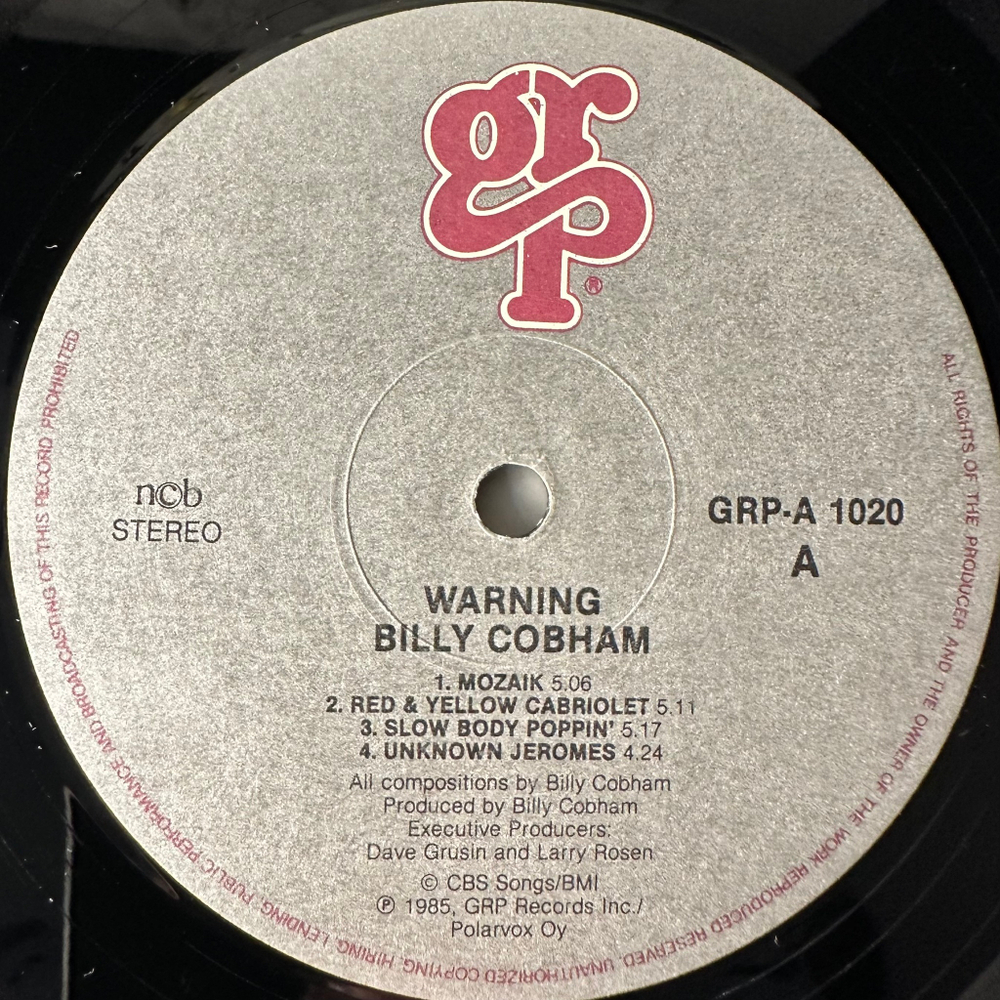 Billy Cobham - Warning (Финляндия 1985г.)