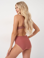 Бесшовные высокие трусики (Размер: L) (Цвет: терракотовый)