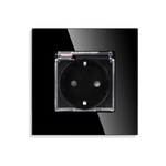 Розетка влагозищищеннавя в рамку 16А M1FWP ЧЕРНЫЙ