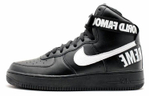 Кроссовки Supreme X Nike Air Force 1 World Famous Black
