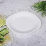 Тарелка «White magic» 25,5*25,5см стеклокерамика мягкий квадрат