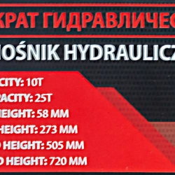 Домкрат передвижной гидравлический 10/25т(h min-58мм,h max-273мм/h min-100мм,h max-720мм) FORCEKRAFT FK-TRJ7225 BIG
