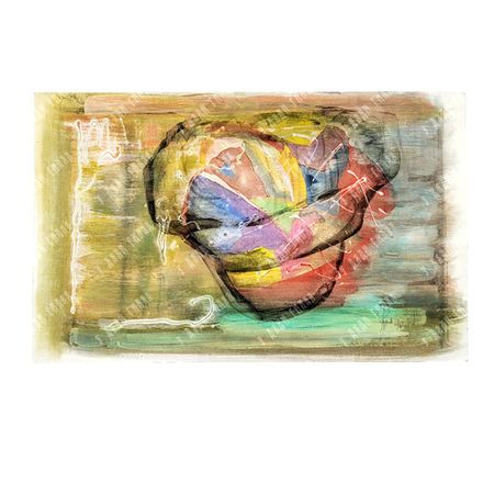Н/х. Сердце Африки. Бумага, смешанная техника. Австрия. 1998 г.