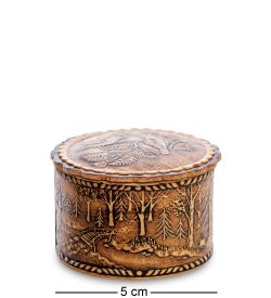 Народные промыслы BST-118/ 4 Шкатулка «Птицы» мал. (береста)