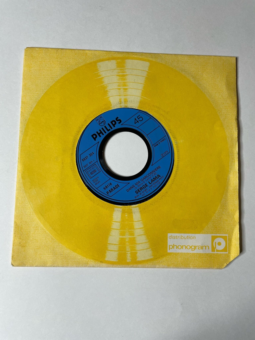 Винтажная виниловая пластинка LP Serge Lama Dans Ma Garconniere (France 1975) 7 дюймов