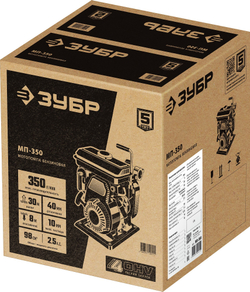 ЗУБР 350 л/мин, мотопомпа бензиновая (МП-350)