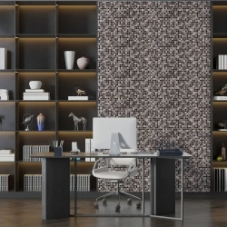 Декоративная стеновая панель ПВХ Мозаика черная 960х480 мм