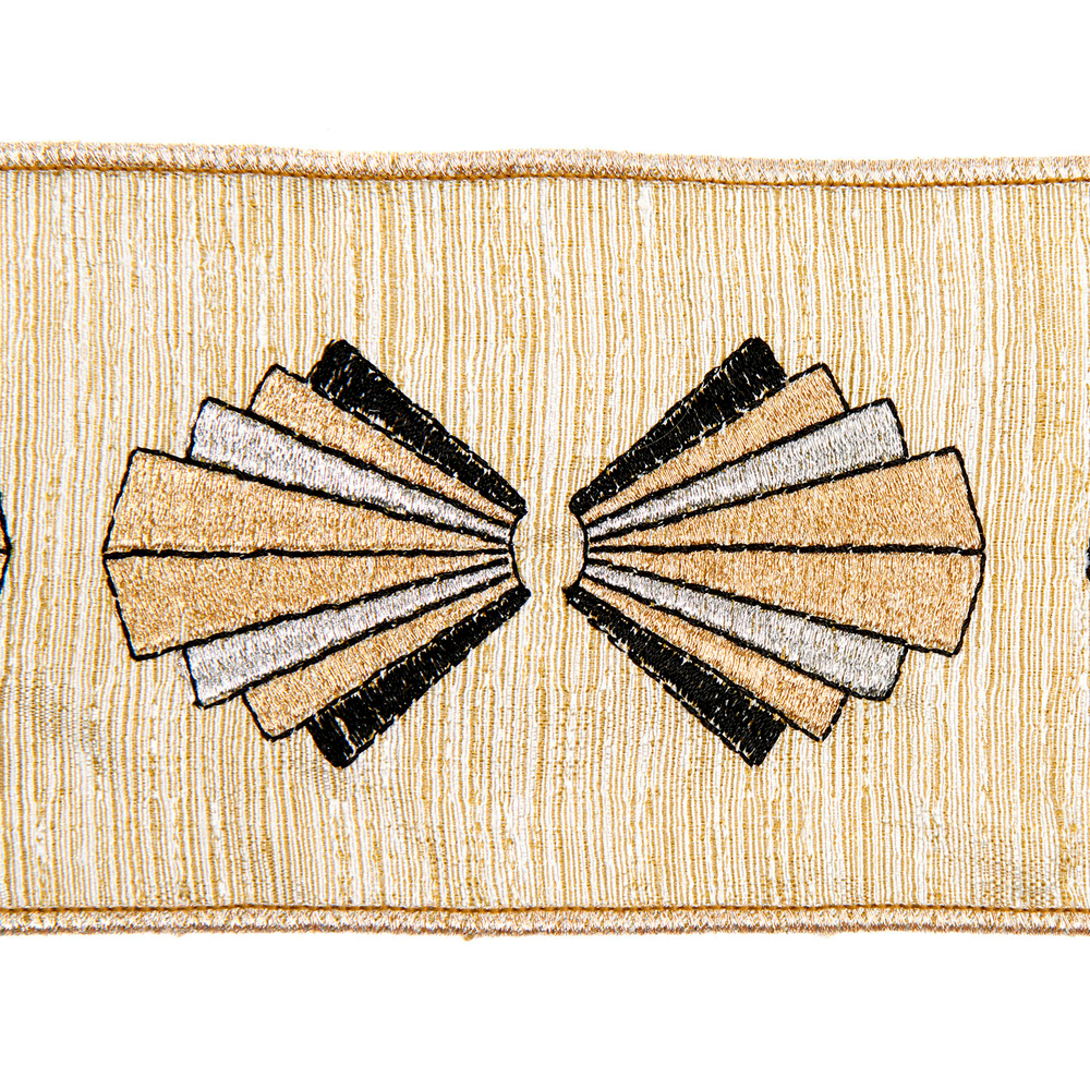 Лента с вышивкой ар деко 500см Goodwiil Art Deco Linen Ribbon