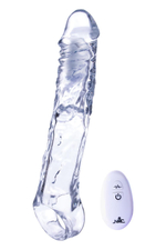 Прозрачная насадка-удлинитель Length Enhancer With Bullet с подхватом - 22,3 см. (Цвет: прозрачный)