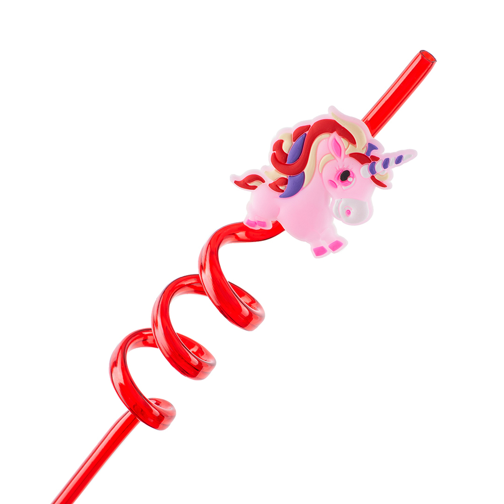 Трубочки для коктейлей пластиковые «Единороги» ассорти, 4 шт