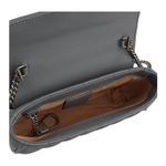 GUCCI Marmont Quilted Leather Shoulder Bag, Crossbody Bag Extra Mini Women"s Gray