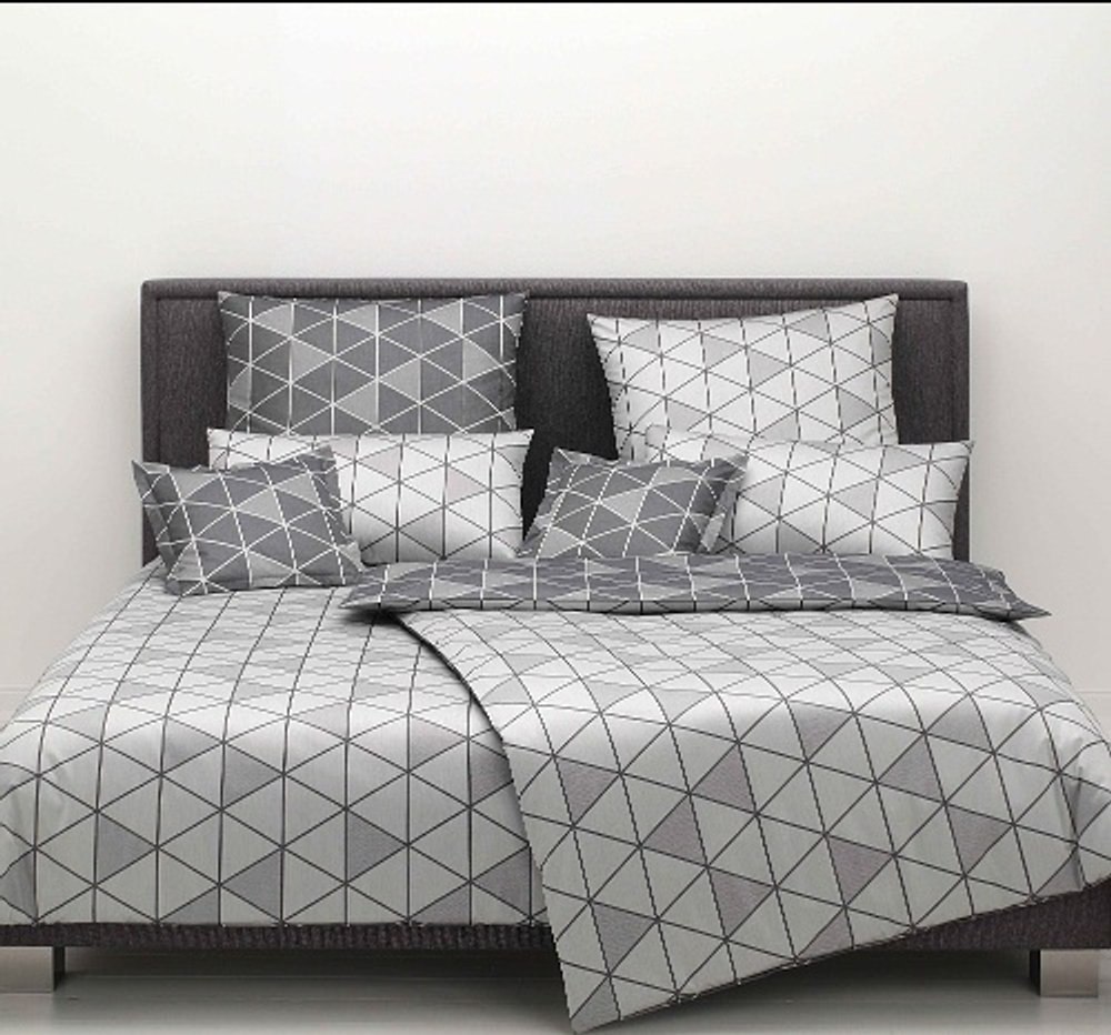 Пододеяльник 220x240 Elegante Triangel серый Германия