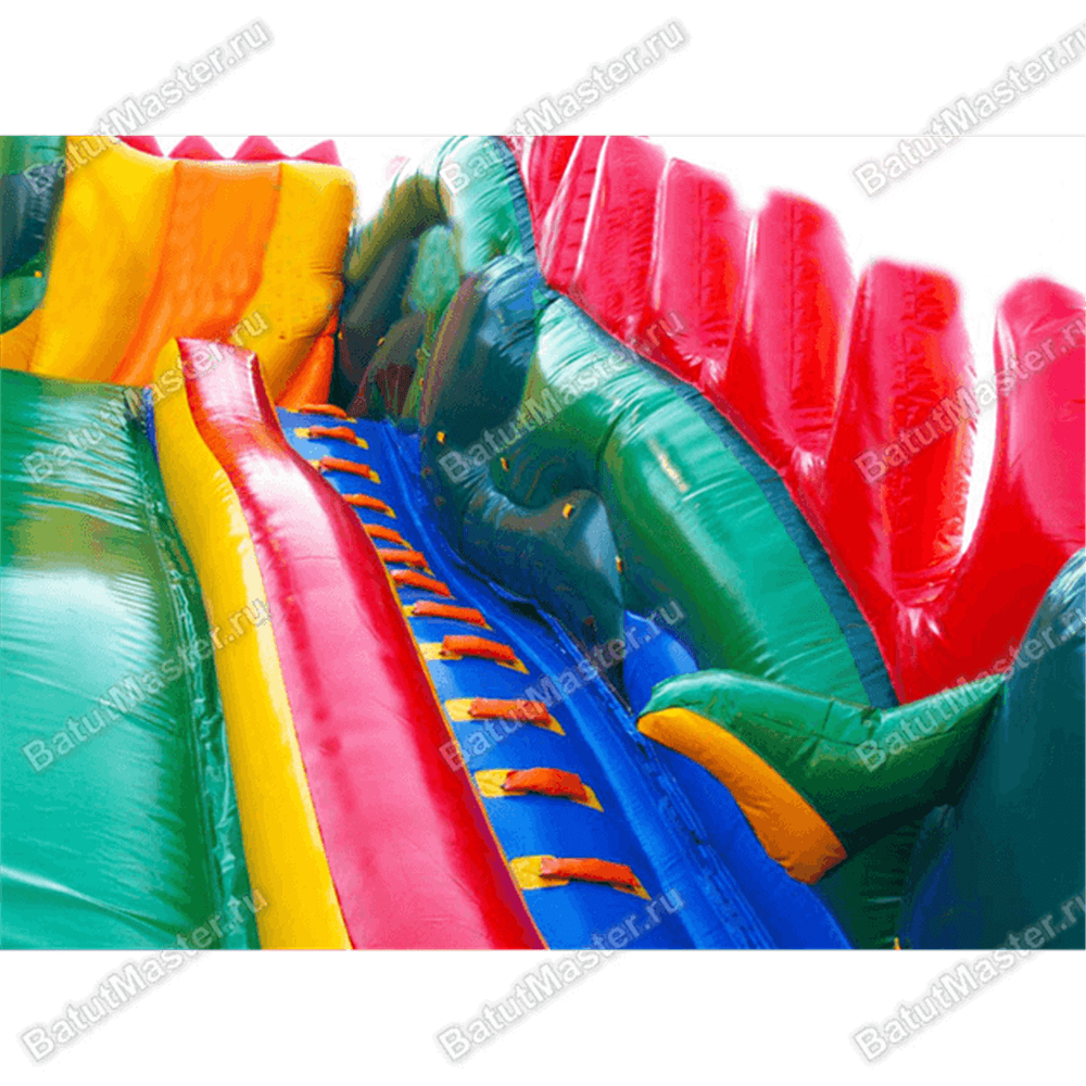 Коммерческий надувной батут-горка "Огненный дракон" 15*7*9 м