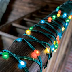 ULD-S1000-100-DGA MULTI IP20 DEW BAND Гирлянда светодиодная Полоса. 10м. 100 светодиодов. Разноцветный свет. Провод зеленый. ТМ Uniel