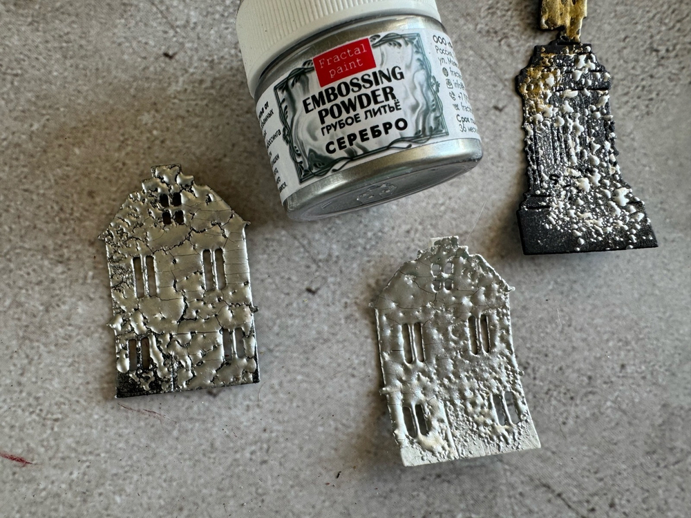 Пудра-бульонка грубое литье «Серебро»